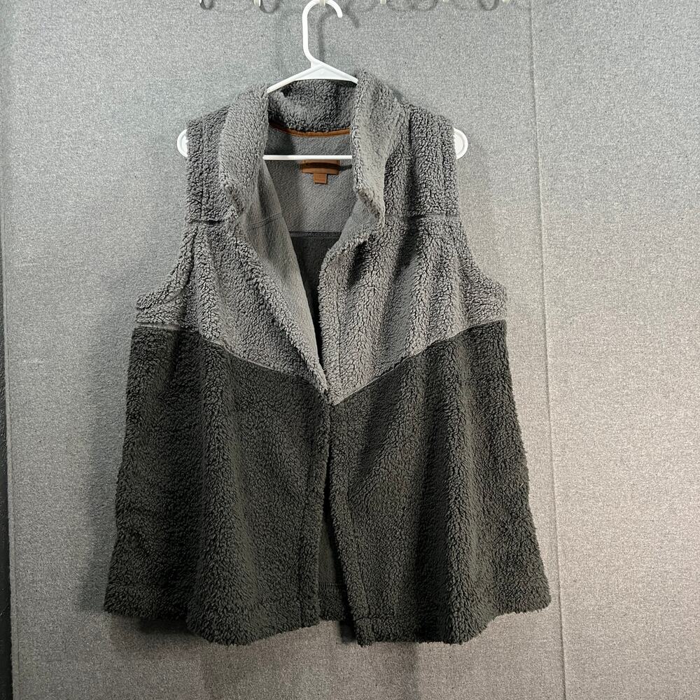 Koolaburra by UGG Brushed Back Sherpa Vest Castlerock Grey Size Large